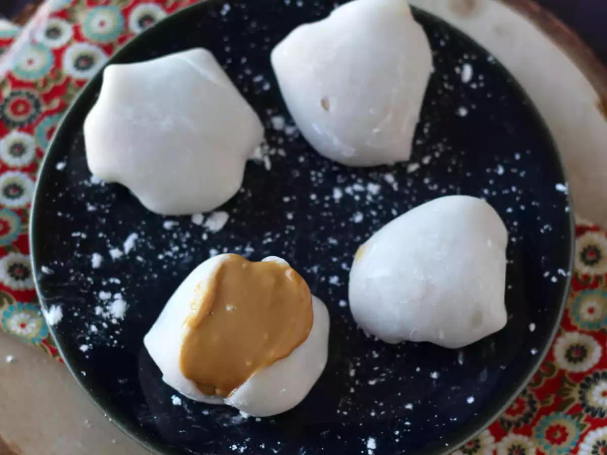 Mochis de crema de cacahuete ¡Deliciosos pastelitos japoneses! - foto 7