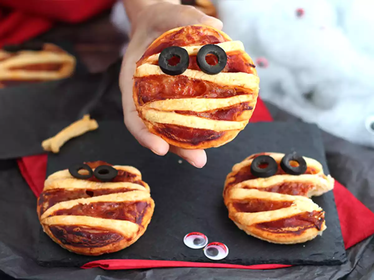 Momias de hojaldre para Halloween