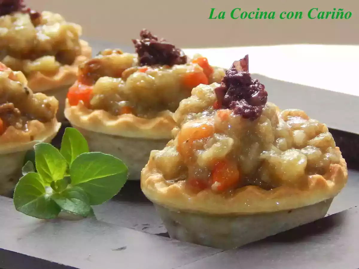 Mousse de berenjena con tapenade de aceitunas negras de Aragón