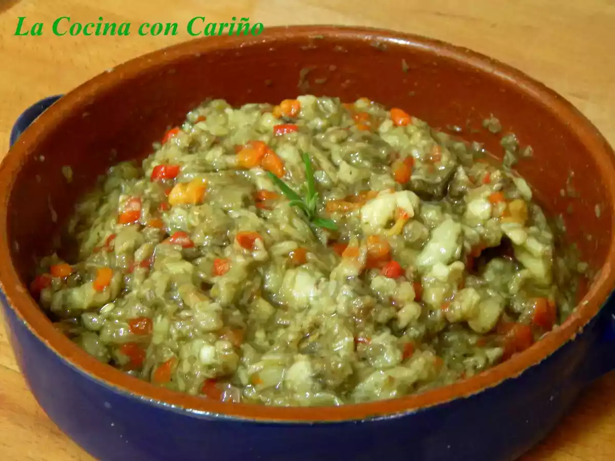 Mousse de berenjena con tapenade de aceitunas negras de Aragón - foto 3