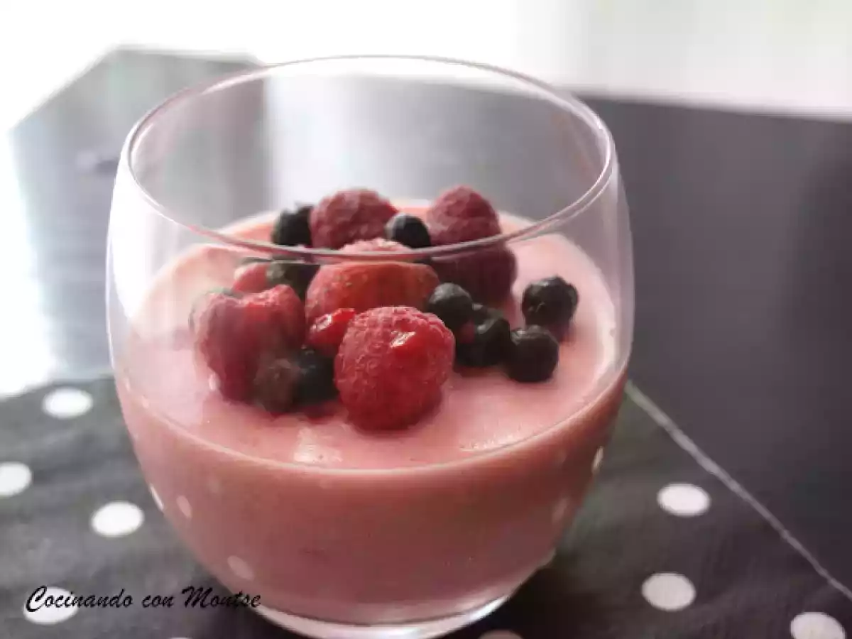 Mousse de fresa ligera