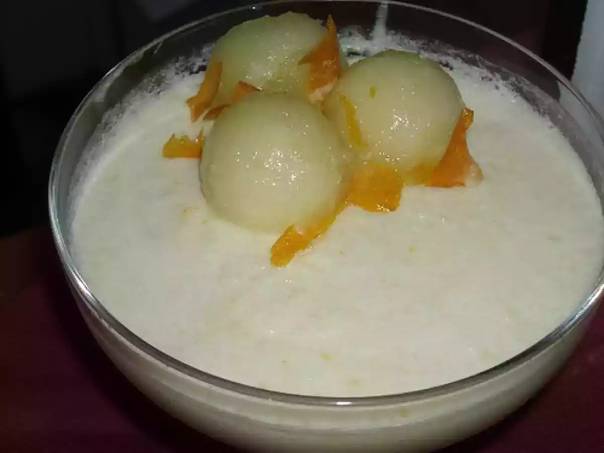 MOUSSE DE MELÓN CON NARANJA