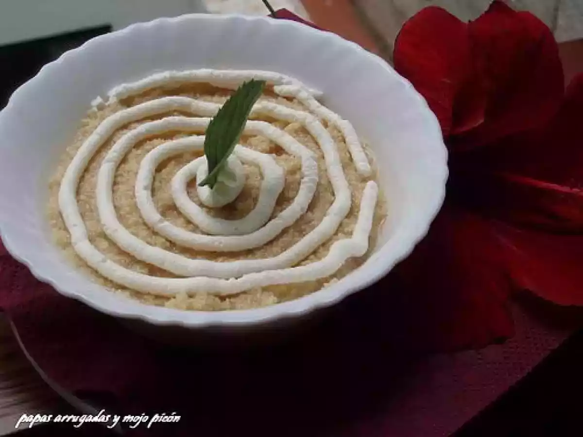 MOUSSE DE TURRON DE CHOCOLATE BLANCO CRUJIENTE - foto 3