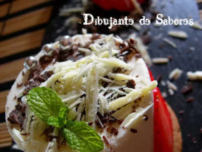 Mousse de yogurt griego Danone con hierbas dulces de Mallorca. - foto 3