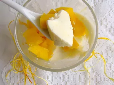 Mousse de yogurt y mango