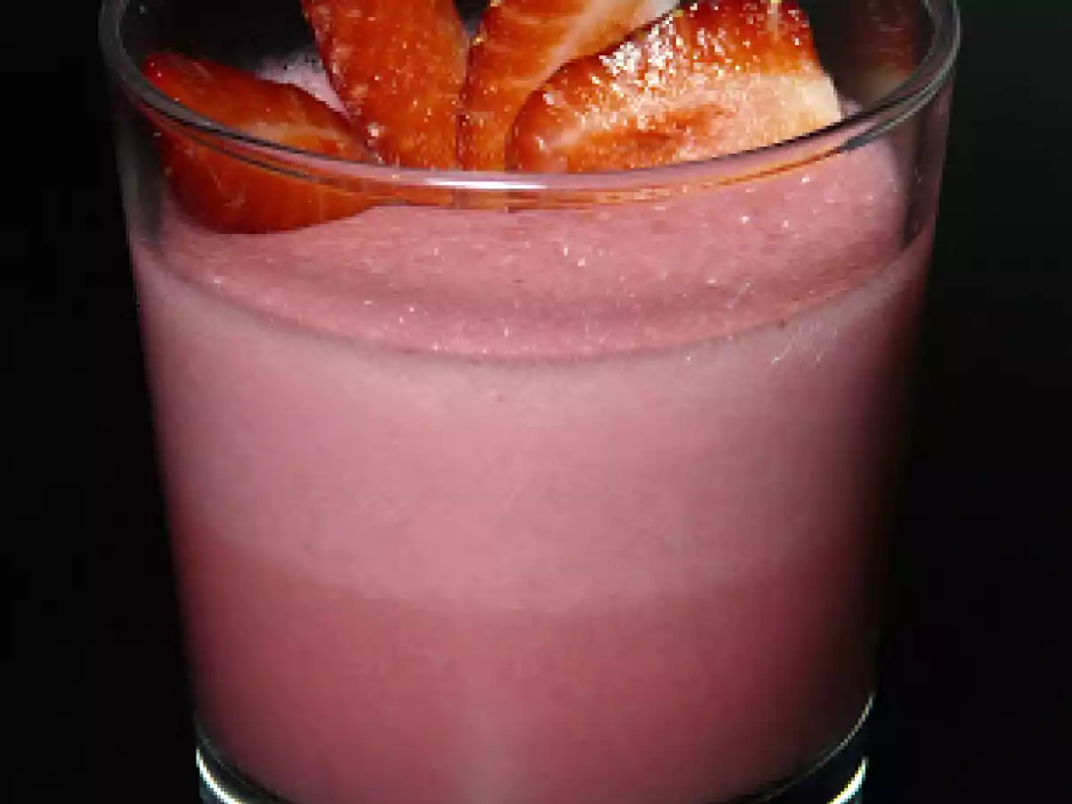 Mousse ligero de fresas