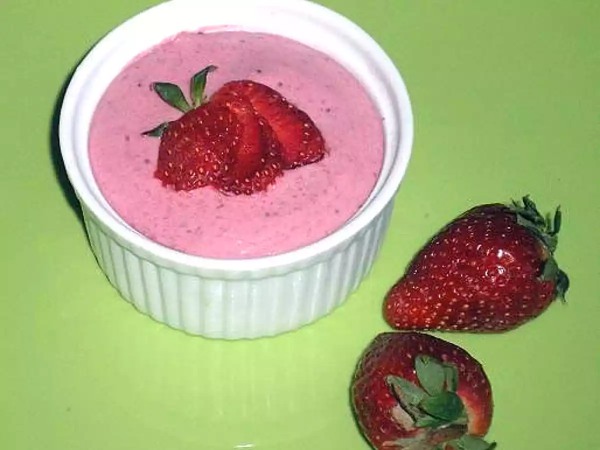Mousse suave de fresas