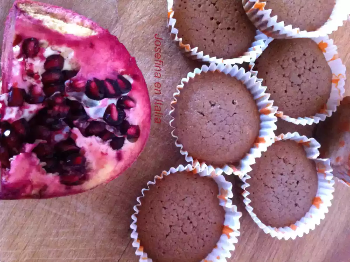 Muffin con harina de arroz y jugo de granada