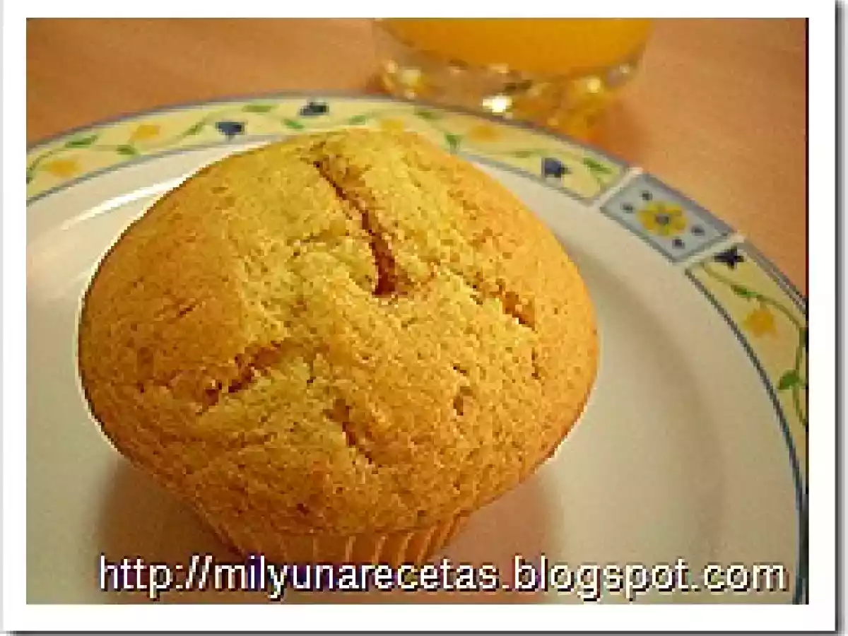 Muffin de calabaza y corazón de chocolate