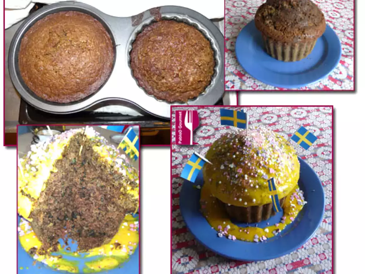 Muffin sueco de remolacha y azafrán “gigante” - foto 2
