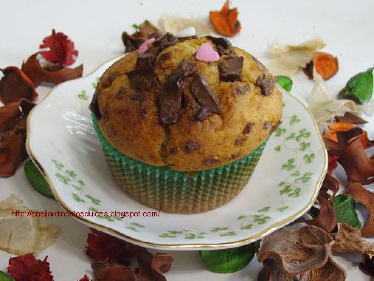 Muffins con chocolate (sin azúcar) Receta Petitchef