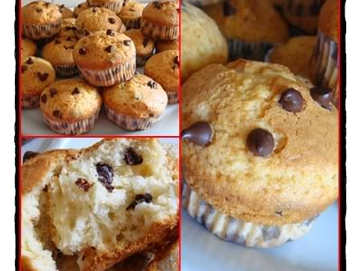 Muffins con pepitas de chocolate, Receta Petitchef
