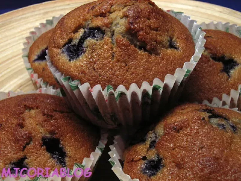 Muffins de arandanos azules