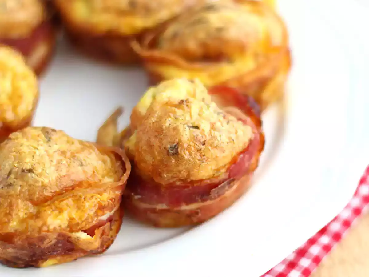Muffins de bacon con queso express - foto 2