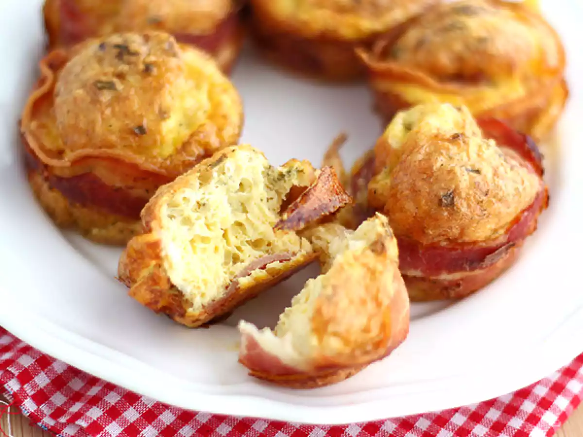 Muffins de bacon con queso express - foto 3