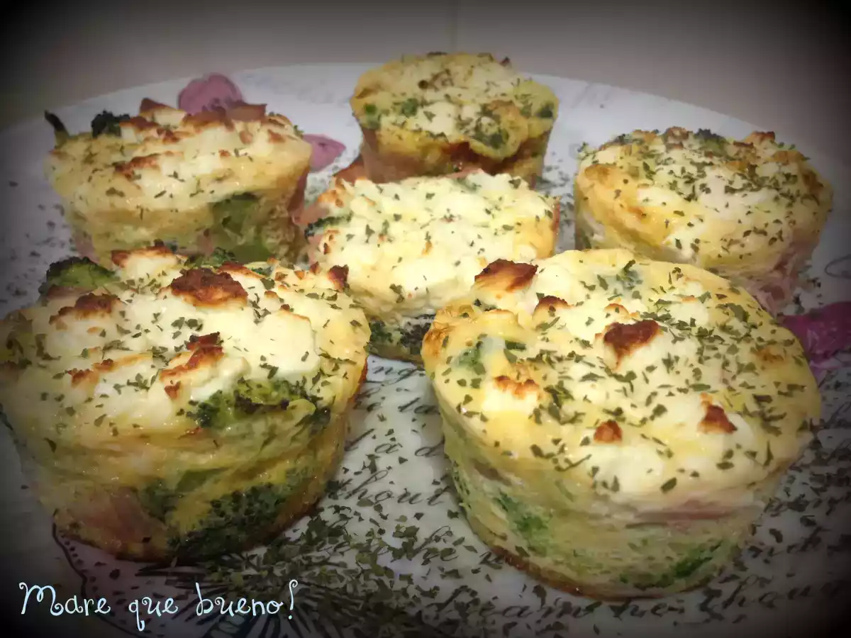 Muffins de brocoli y feta