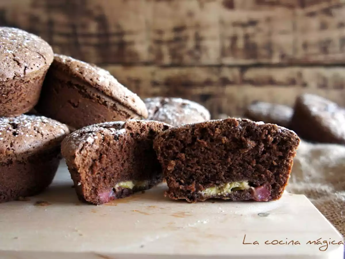 Muffins de cacao, fresas y plátano - foto 2