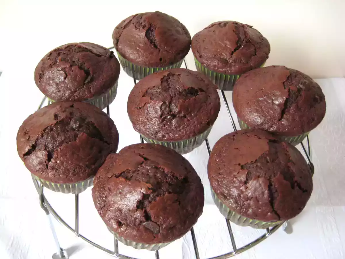 Muffins de chocolate para chocolateros