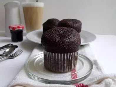 Muffins de chocolate puro caseras