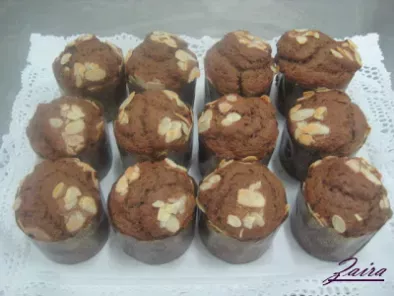 Muffins de chocolate y almendras