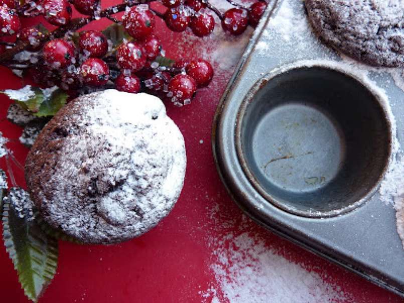 Muffins de chocolate y cerezas, foto 1