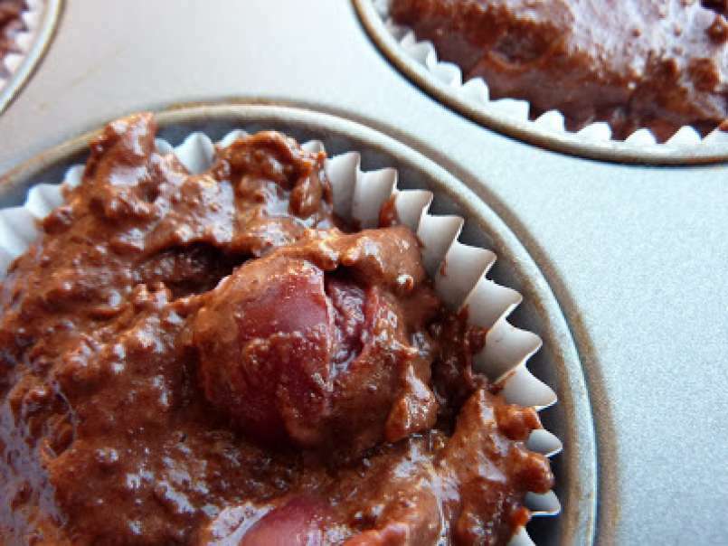 Muffins de chocolate y cerezas, foto 3