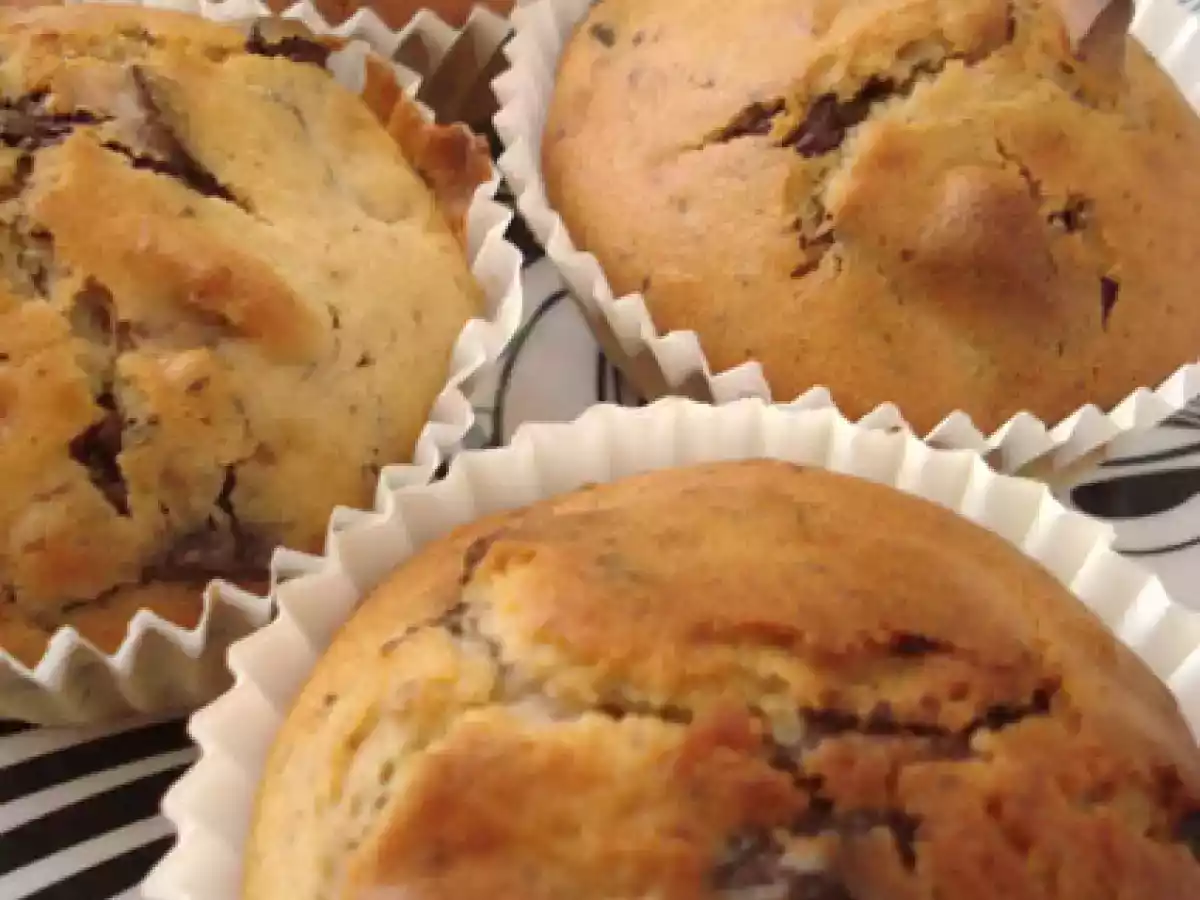 Muffins de chocolate y nuez