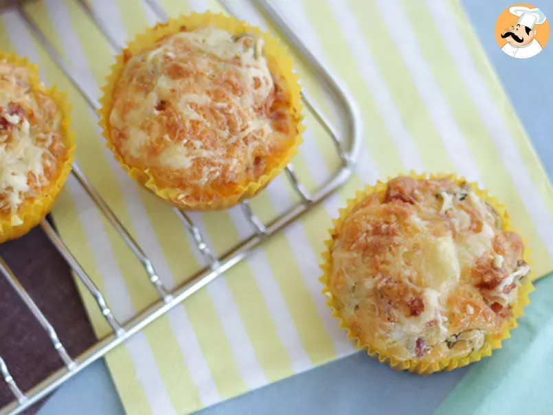 Muffins de jamón, queso y aceitunas - foto 2