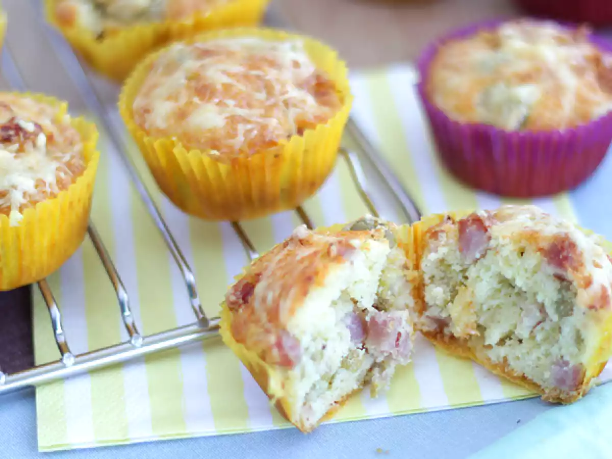 Muffins de jamón, queso y aceitunas - foto 3