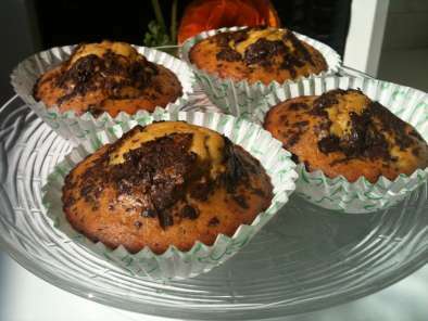 Muffins de kiwi con trocitos de chocolate