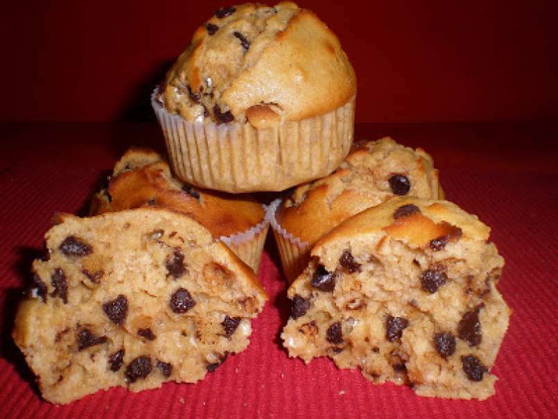 Muffins de mantequilla de cacahuete y chips de chocolate, foto 1
