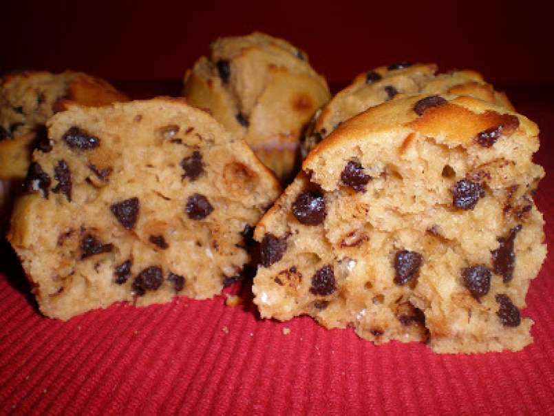 Muffins de mantequilla de cacahuete y chips de chocolate, foto 2