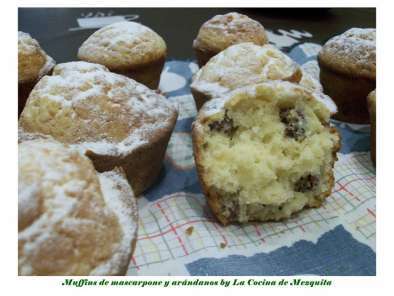 Muffins de mascarpone y arándanos