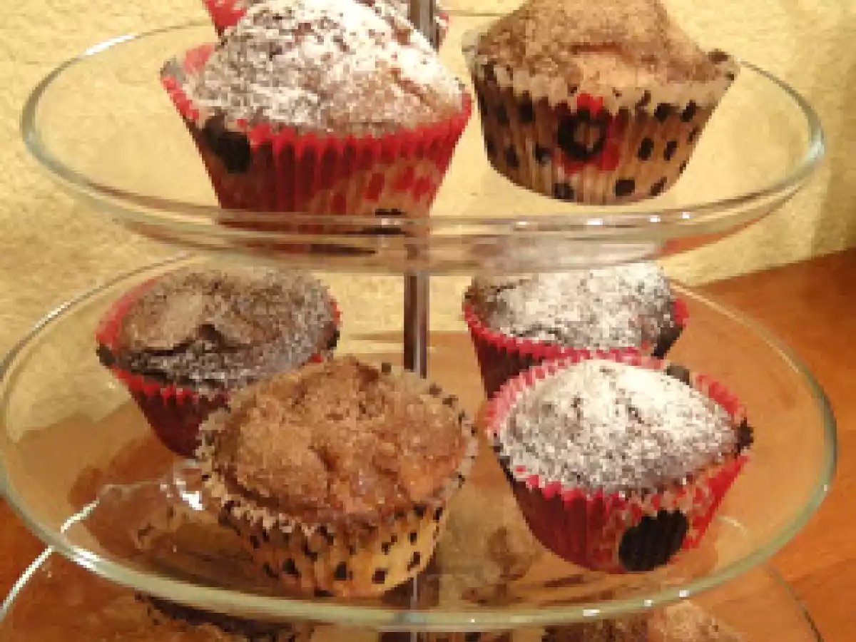 Muffins de peras caramelizadas con toque de canela