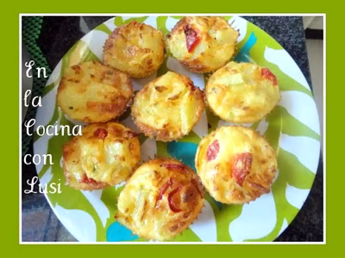 Muffins de Tortilla de patatas y pimientos