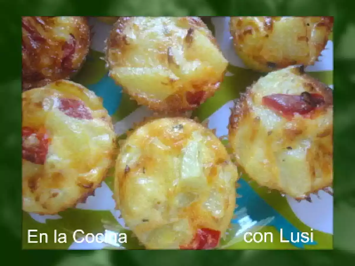 Muffins de Tortilla de patatas y pimientos - foto 2