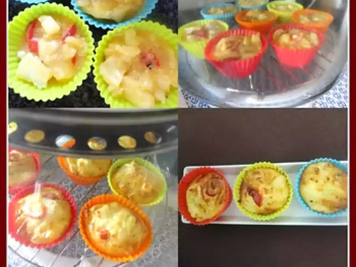 Muffins de Tortilla de patatas y pimientos - foto 3