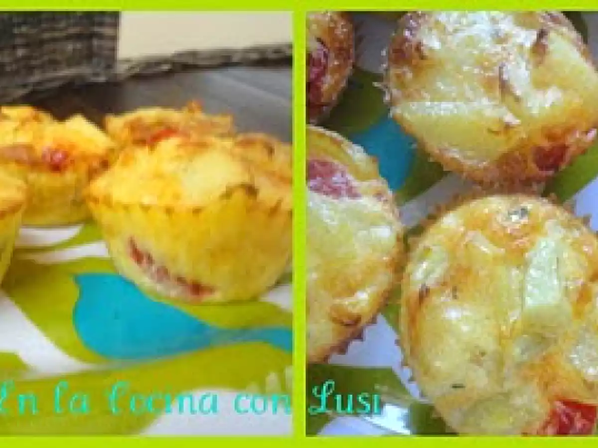Muffins de Tortilla de patatas y pimientos - foto 4