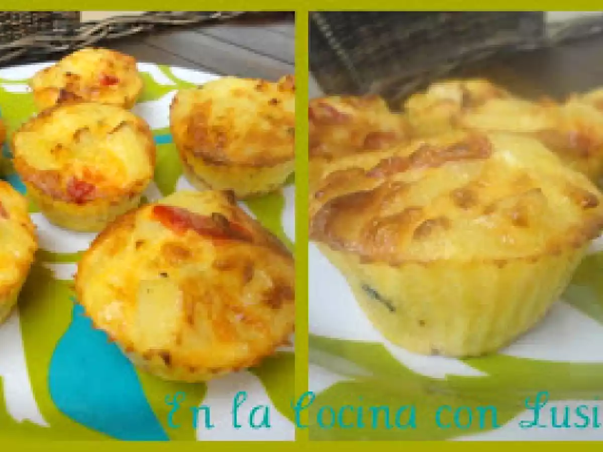 Muffins de Tortilla de patatas y pimientos - foto 5