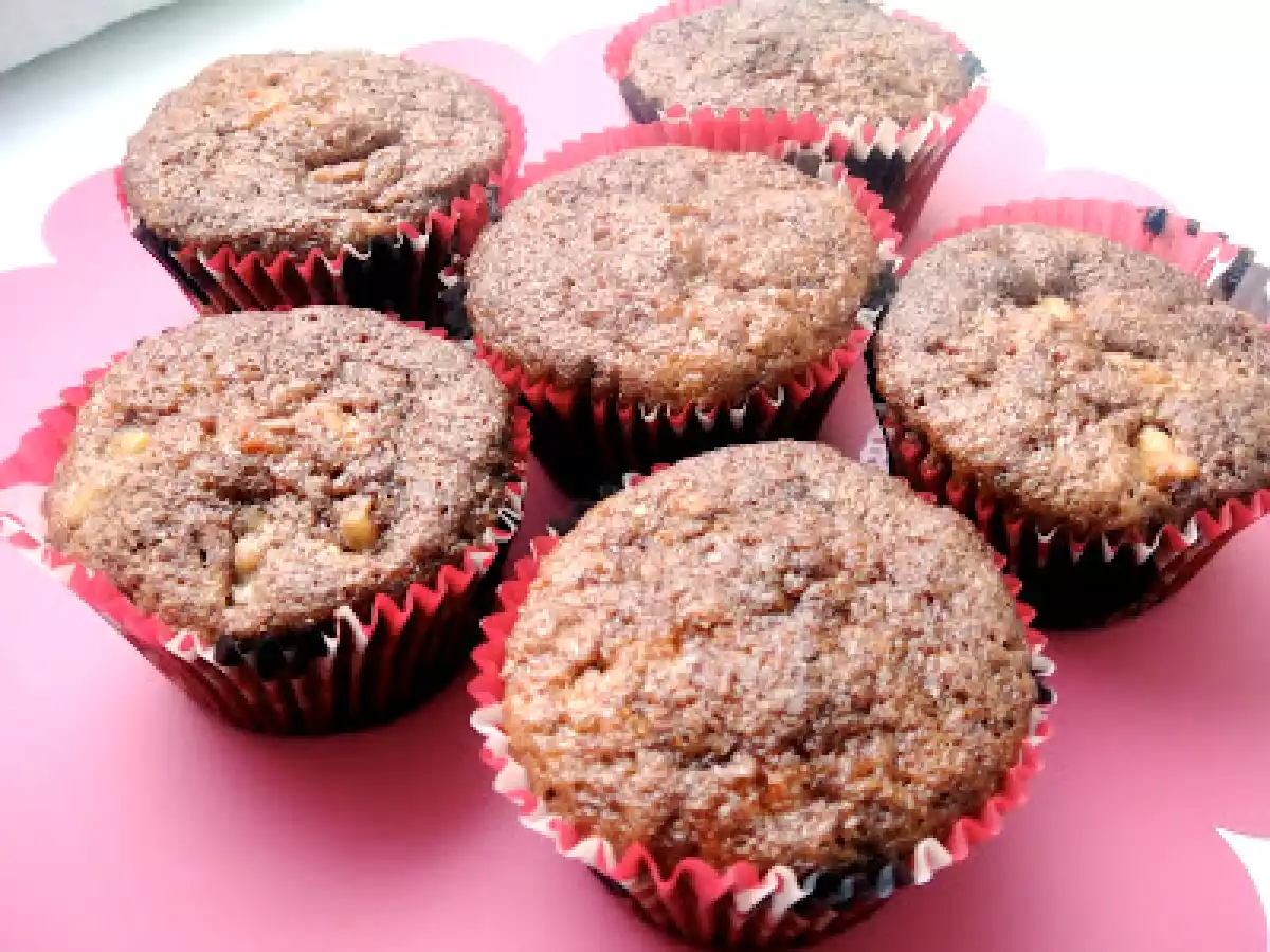 Muffins de zanahoria y nueces