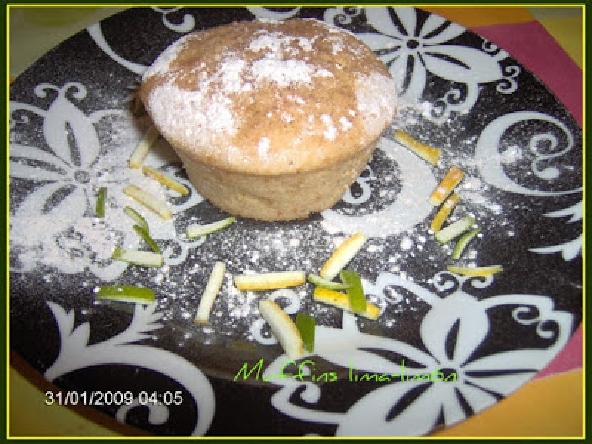 Muffins esponjosos de limalimón Receta Petitchef