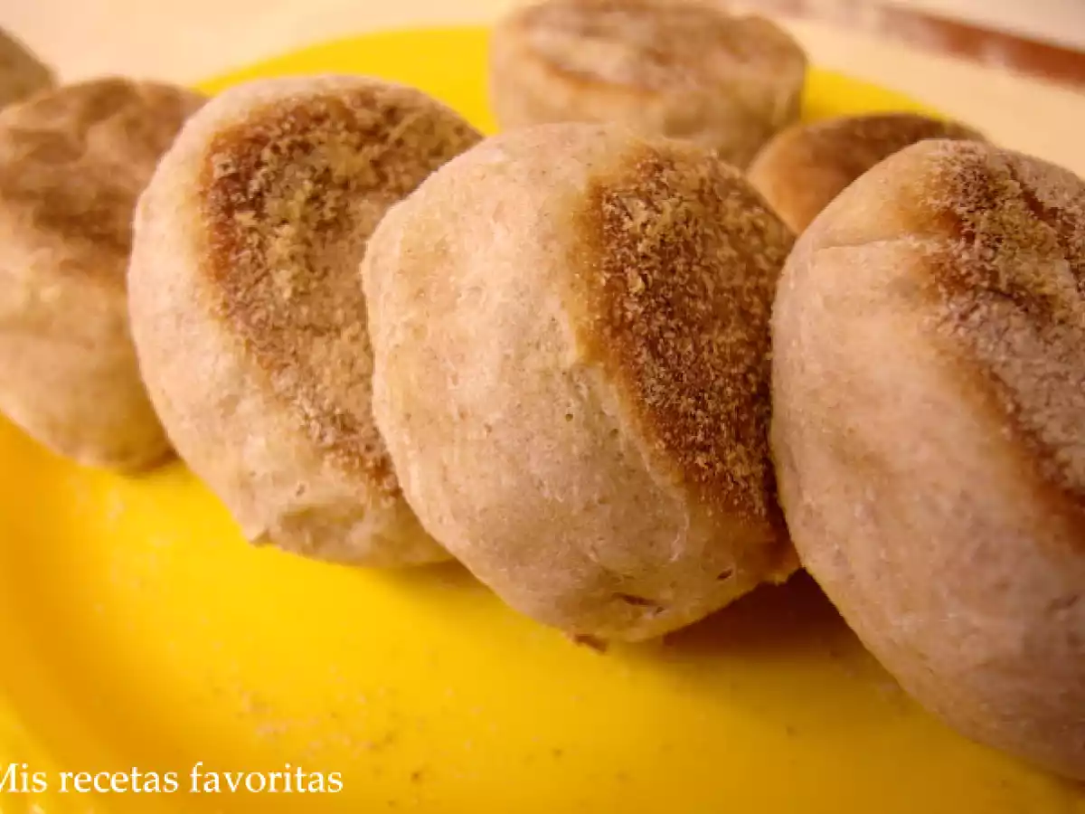 Muffins ingleses con masa madre