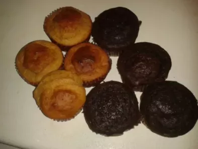 Muffins integrales de chocolate o vainilla