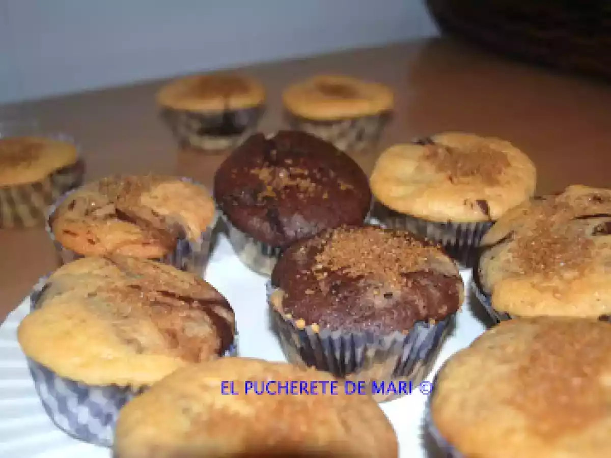 Muffins marmolados