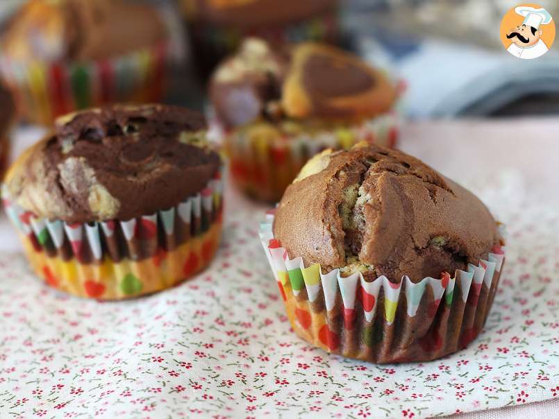 Muffins marmolados, chocolate y vainilla - foto 3