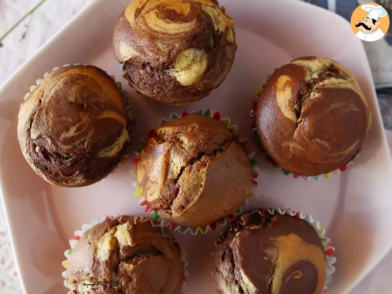 Muffins marmolados, chocolate y vainilla - foto 4