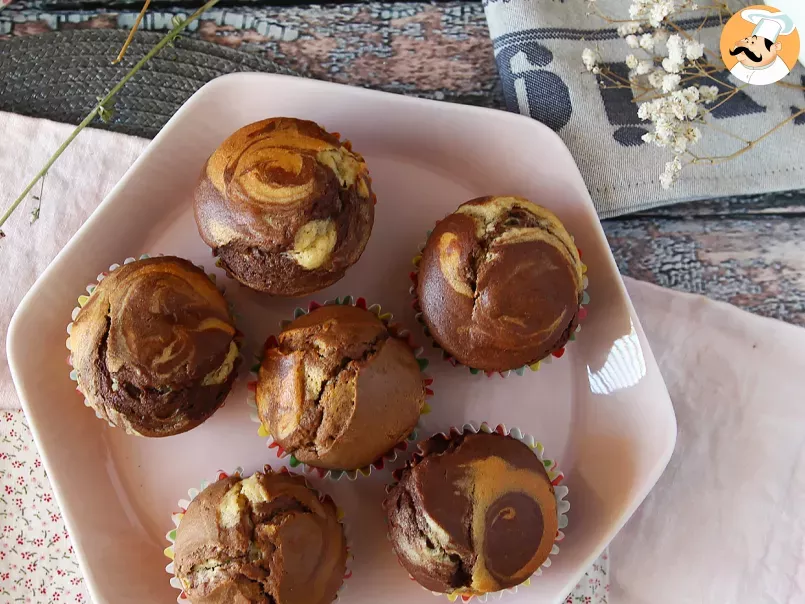 Muffins marmolados, chocolate y vainilla - foto 5