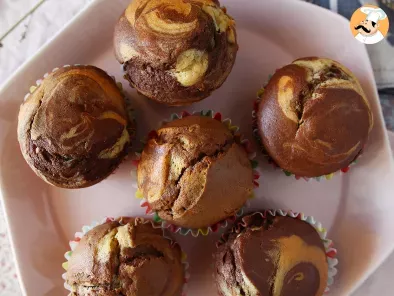 Muffins marmolados, chocolate y vainilla - foto 4
