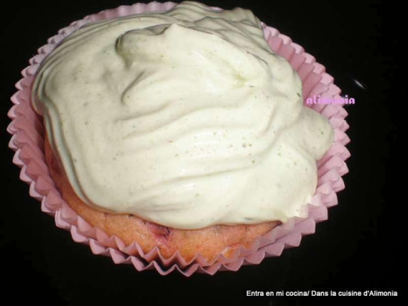 Muffins remolacha-crema de queso - muffins betteraves rouges- crème au fromage, foto 6