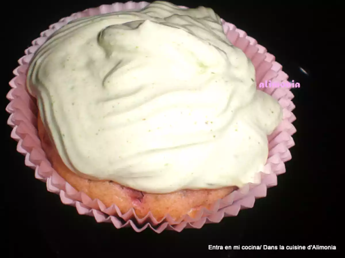 Muffins remolacha-crema de queso - muffins betteraves rouges- crème au fromage - foto 6